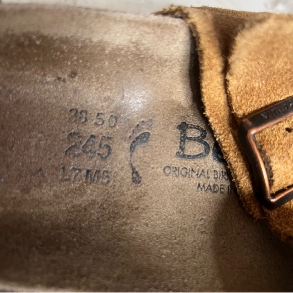 BETULA Birkenstock Arizona Sandals Suede Sienna Brown Size 38 UNISEX L7 M5 - Picture 7 of 8